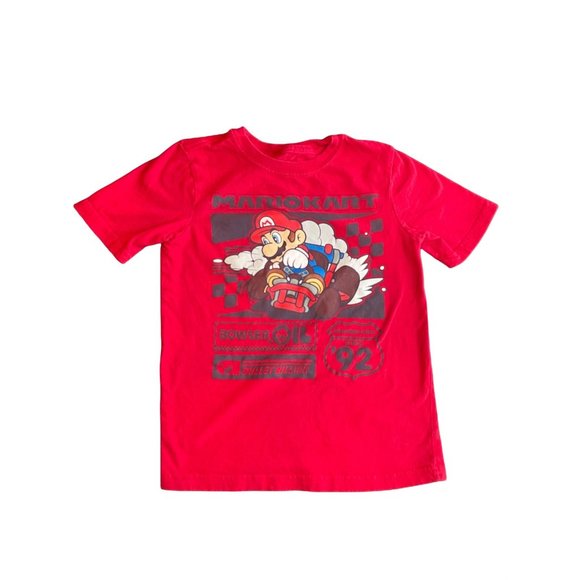 Mario Kart Other - Mario Kart Boys Red Tee Shirt S(6/7)
